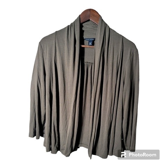 Banana Republic Swing Draper Open Front Knit Cardigan Womens Sz Large - Picture 1 of 10